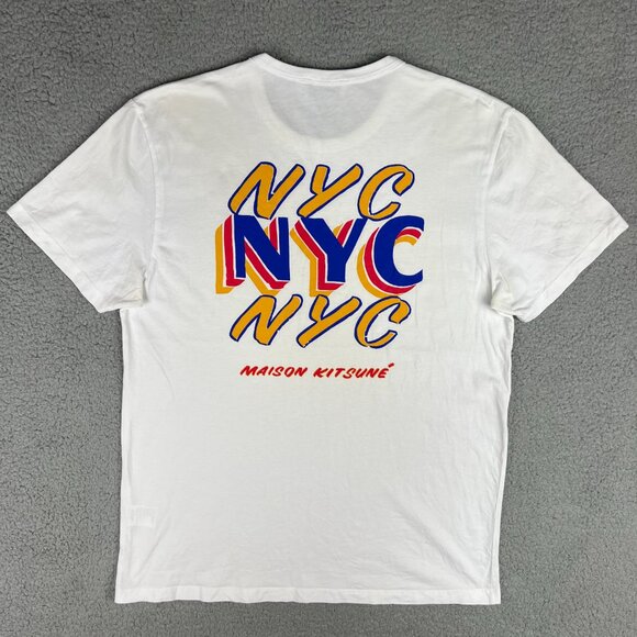 MAISON KITSUNE Other - Maison Kitsune Shirt Mens Large L White NYC New York City Paris Exclusive Tee